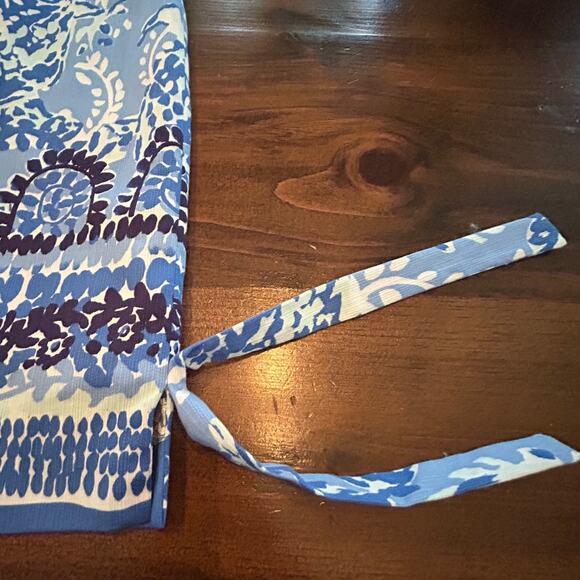 Lilly Pulitzer Blue Peri Turtley Awesome Mila Blue White Dress Women's Size 2 - Picture 4 of 9